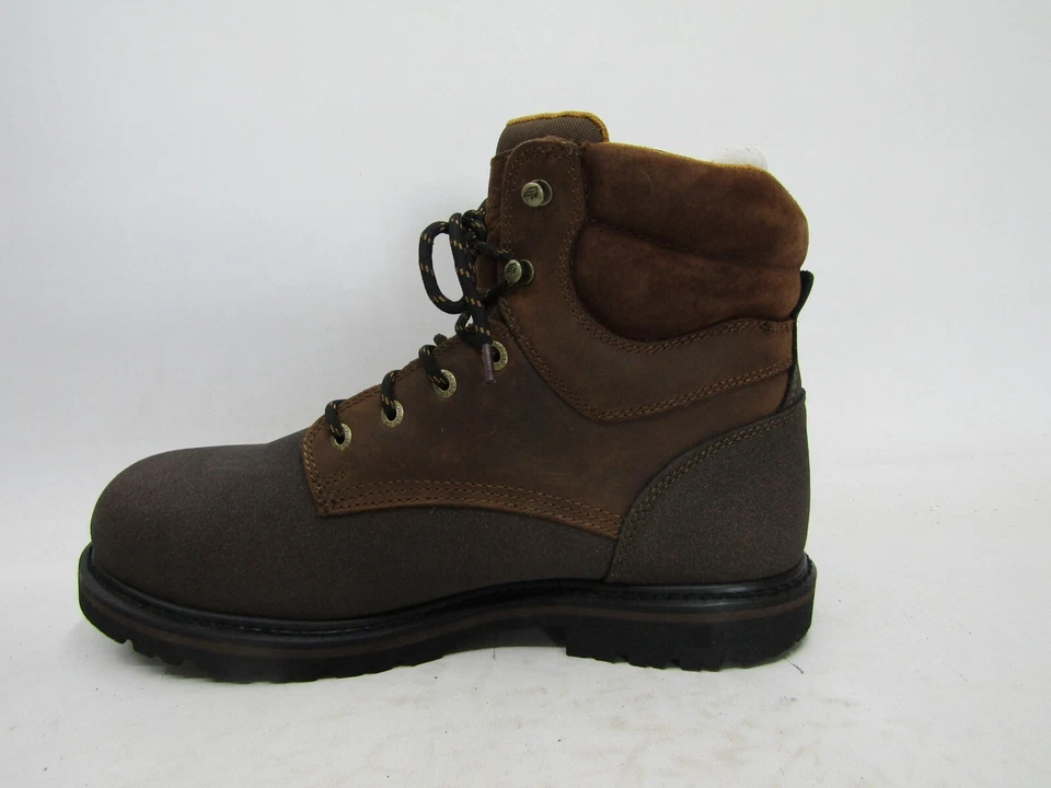 Botas de trabajo al tobillo compuestas con cordones de cuero marrón talla 11,5 M usadas en excelente estado Foto 2 de 4