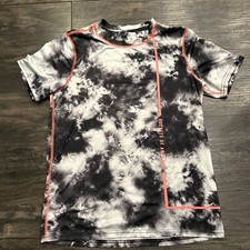Rockets of Awesome Short Sleeve Shirt Dri Fit Black & White Tie Dye Sz. 10