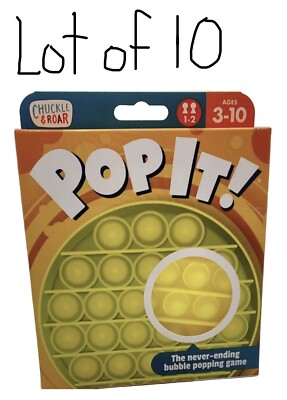 10-Chuckle & Roar Pop It! Original Take Anywhere Bubble Popping Fidget & Sensory