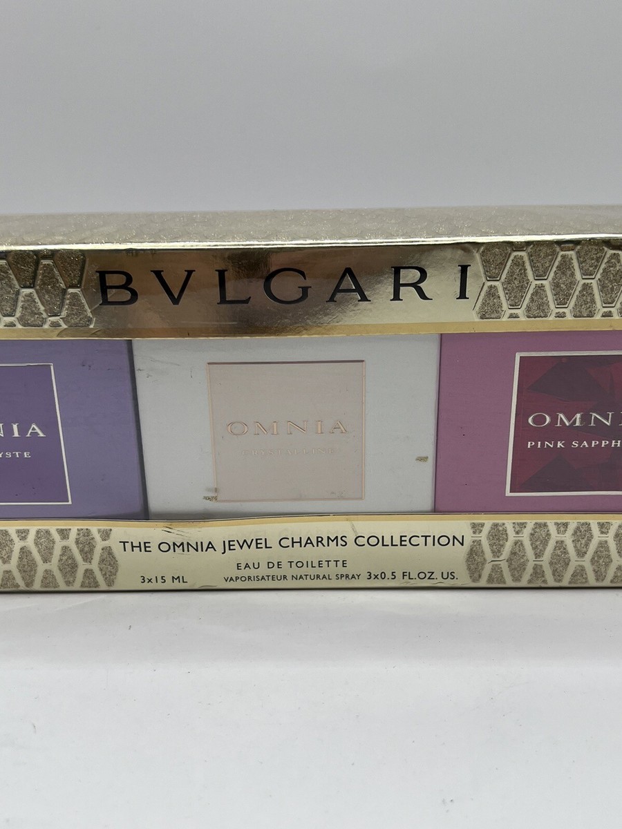 THE OMNIA JEWEL CHARMS COLLECTION 3 BVLGARI OMNIA SET:0.5 oz EDT