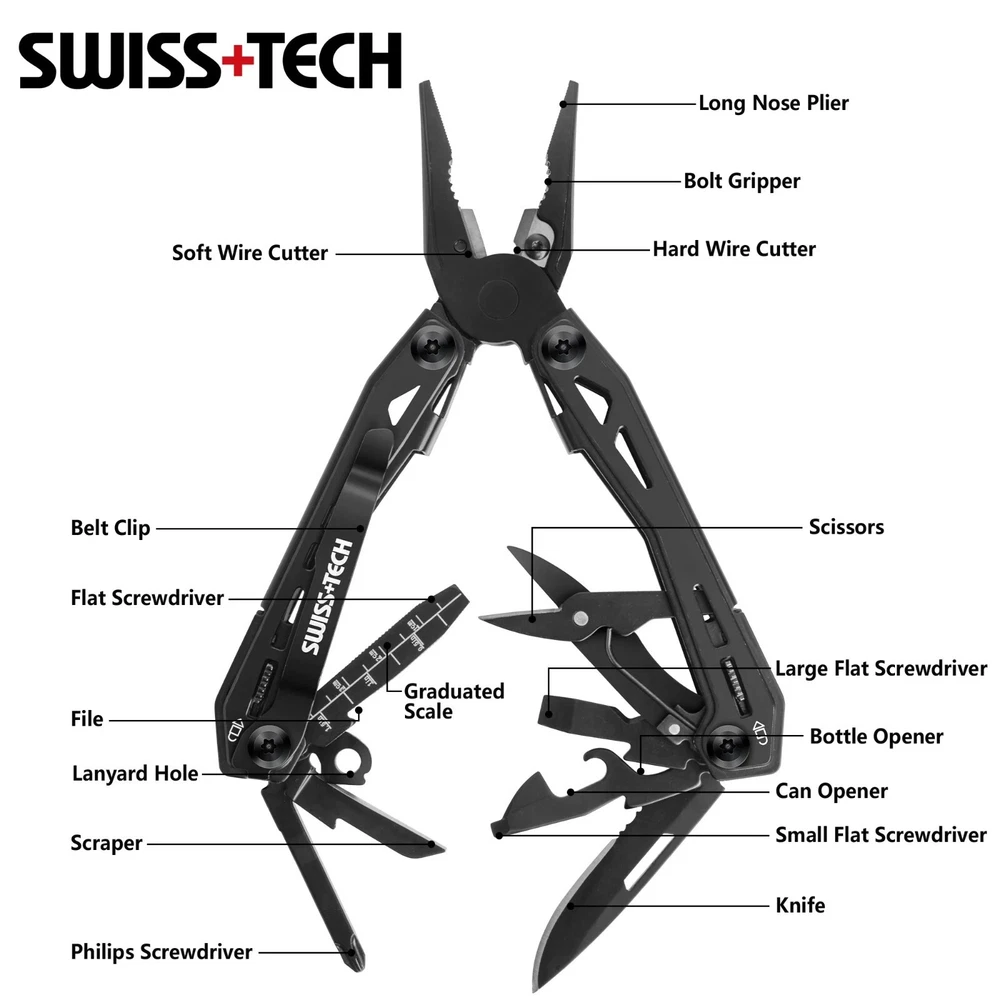 Multi Tool Plier Wire Stripper Folding Portable Pocket Pliers Outdoor Camping