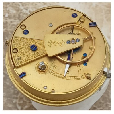 Coventry Watch Co. Fusee Hebel 9k Gold Unruh 7J Taschenuhrwerk 1875 GWO