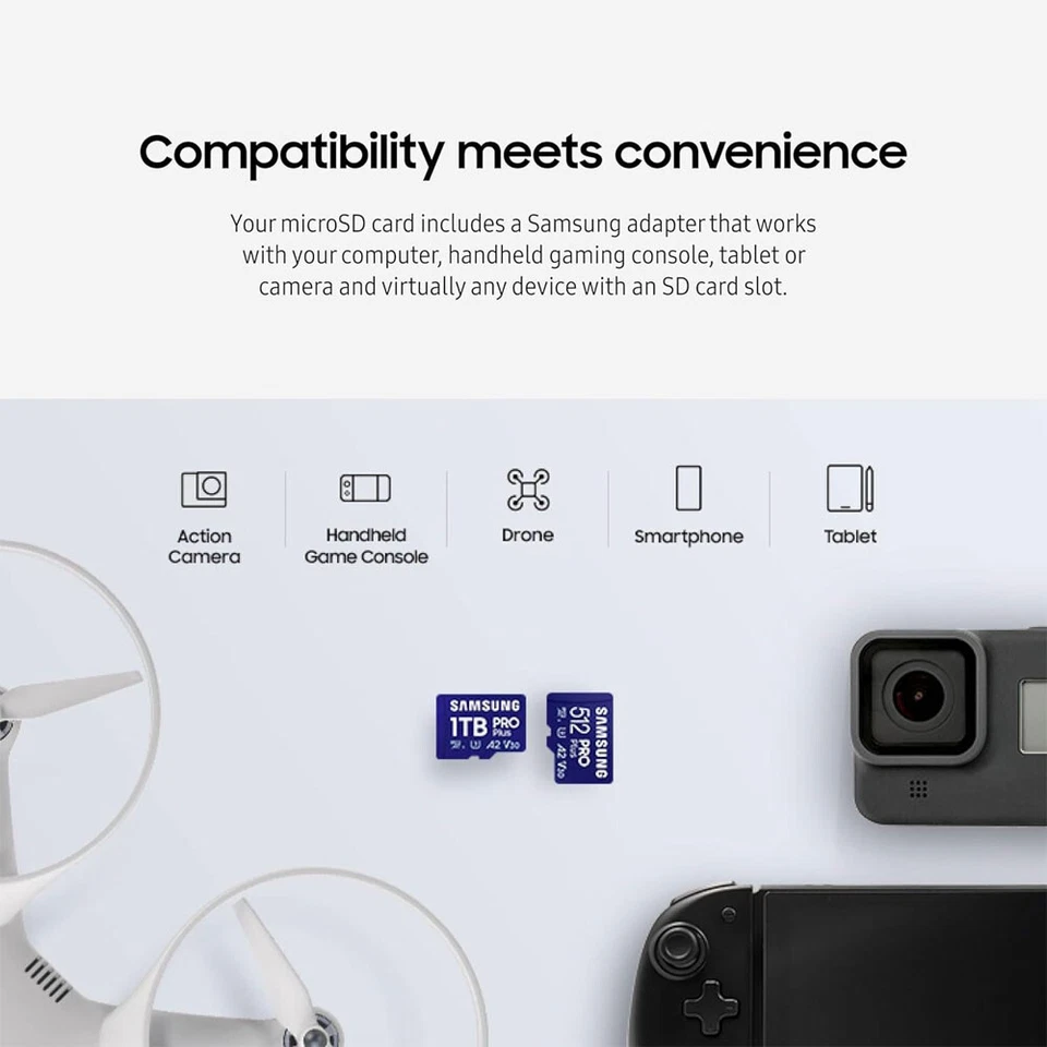 Samsung Pro Plus 128GB 256GB 512GB Class 10 U3 A2 SDXC Micro SD Card 180MB/s - Image 3 of 4