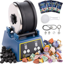National Geographic Rock Tumbler Kit - 3 Lb. Extra Large Capacity Barrel with...