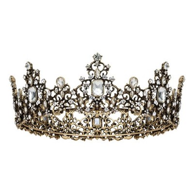 SWEETV Jeweled Baroque Queen Crown Bronze Victoria