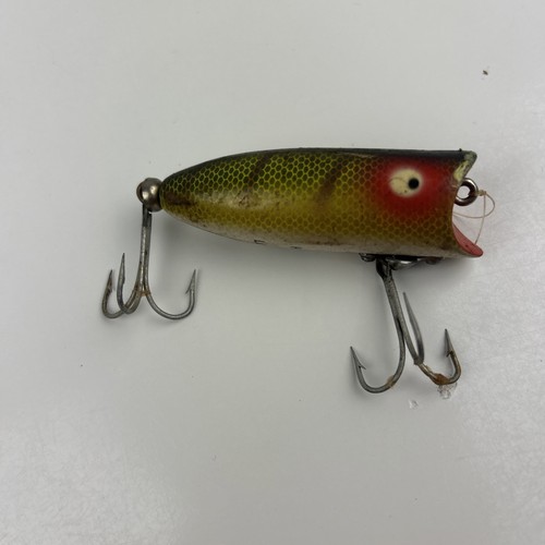 Esca in legno vintage Heddon Baby Lucky 13 esca in legno scala verde - Foto 1 di 4