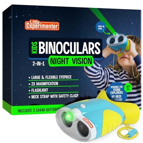 Binoculars For Toddlers & Kids, Flash Light & Face Comfort