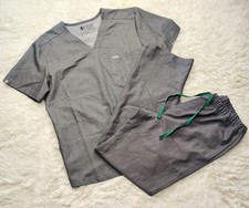 FIGS Scrubs Set Men's Size Medium Chisec Top Pisco Pants Graphite Gray EUC