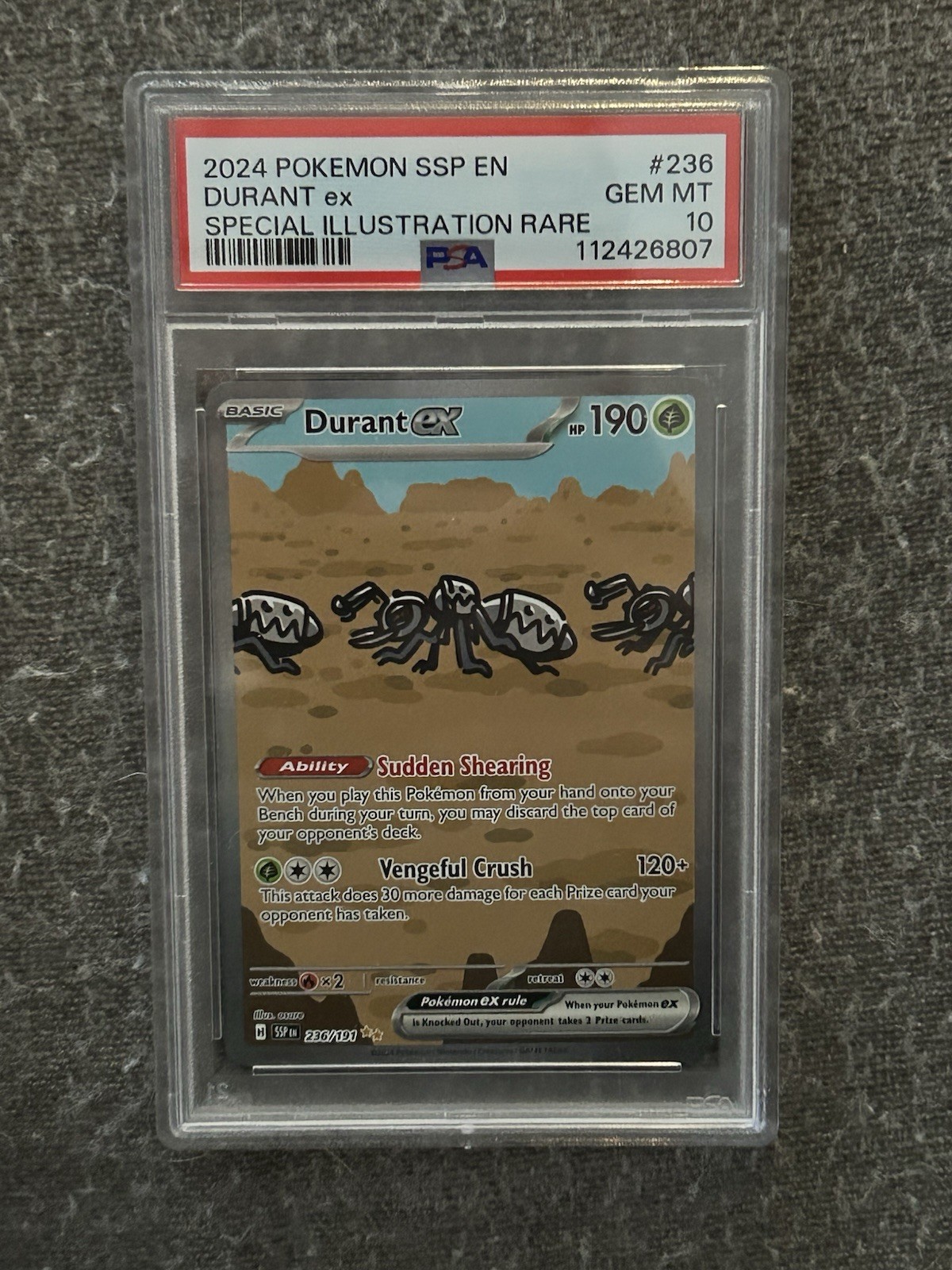 Durant EX Surging Sparks PSA 10 236/191 SV08