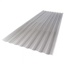 ROOF PANEL 26 In. X 6 Ft. Opal Polycarbonate Corrugated Sheet Durable Silver New