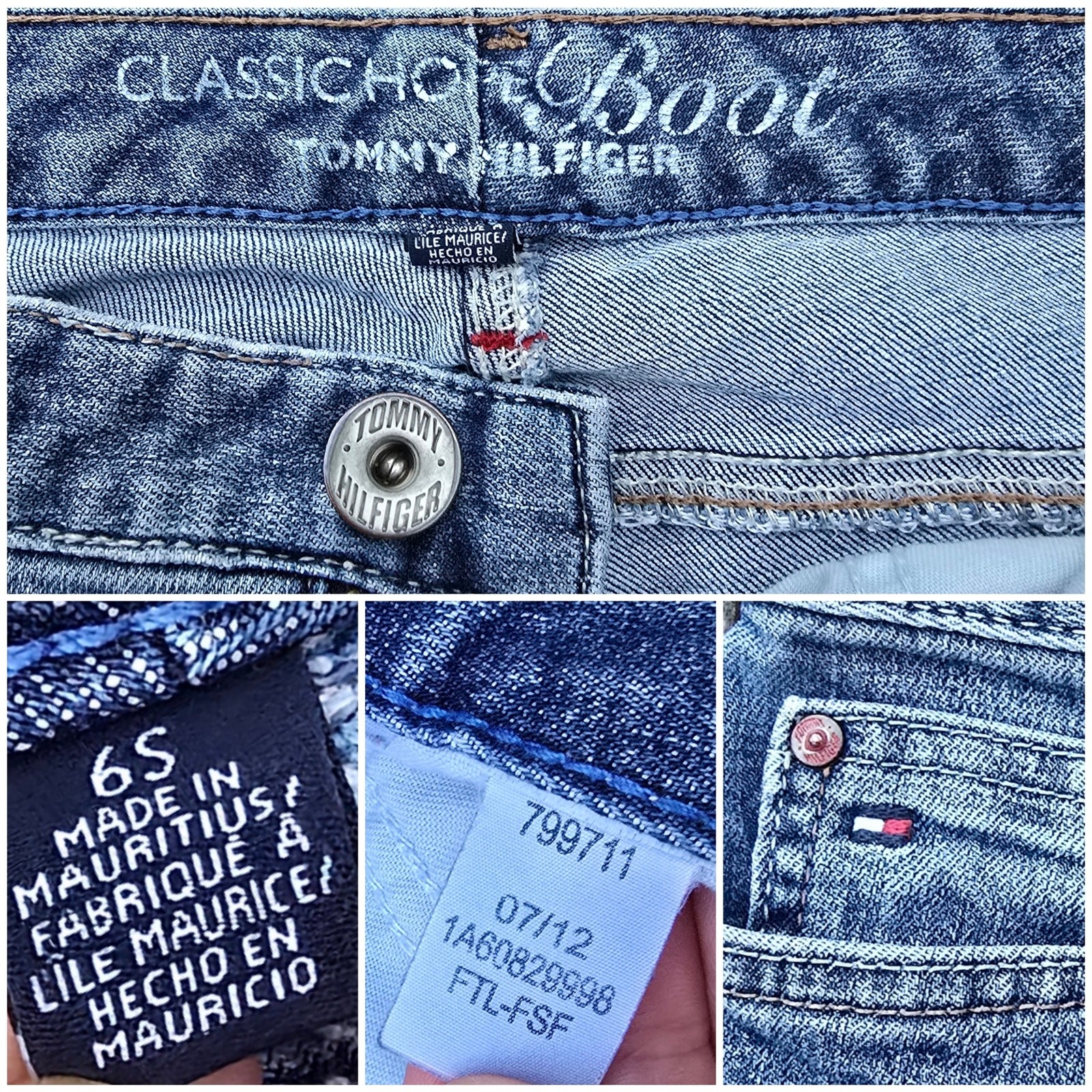 Size 6 Short Bootcut Jeans Tommy Hilfiger Classic Hope Medium Wash 5 Pocket 6S thumbnail 4