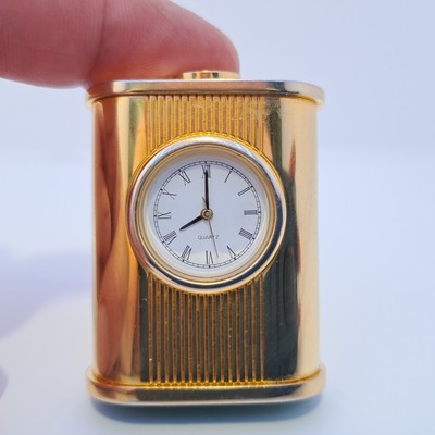 Gorham  clock Collectible Miniature Clock  Brass Highlights design  clock