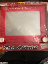 Vintage Etch A Sketch No. 505 Ohio Art Company Magic Screen Red Frame Works 