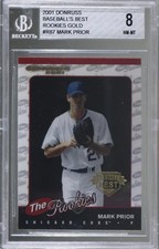 2001 Donruss The Rookies Baseball's Best Gold Mark Prior #R87 BGS 8 1h1