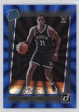 2021 Panini Donruss Rated Rookie Holo Blue Laser 49/49 Day'Ron Sharpe #215 6g2