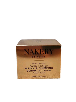 Nakery Wrinkle Pumping Serum In Cream Power Boost Peptides Collagen 1.69oz, New