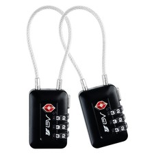 TSA Accepted Luggage Travel Lock 2-Pack 3-Digit Combination Gym Locker Suitcase