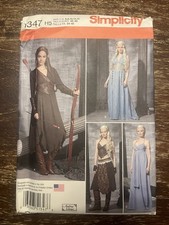Simplicity 1347 UNCUT Sewing Pattern, Misses' Fantasy Costumes, Size H5 6-14 