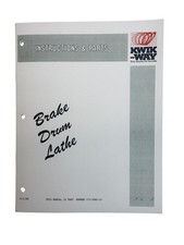 Kwik Way Model Bdl Brake Lathe Manual