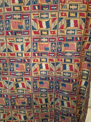 VTG TOBACCO FLANNEL FLAG COLLECTION 1900s FLAG FLANNELS QUILT TOP ~ USA ~WOW!