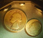 Pre-1964 Silver Coins Mixed Lot (2 Coins) – 1 Silver Quarter + 1 Silver Dime | $
