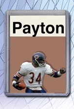 Walter Payton Artist Signed Football Art Card 3/10