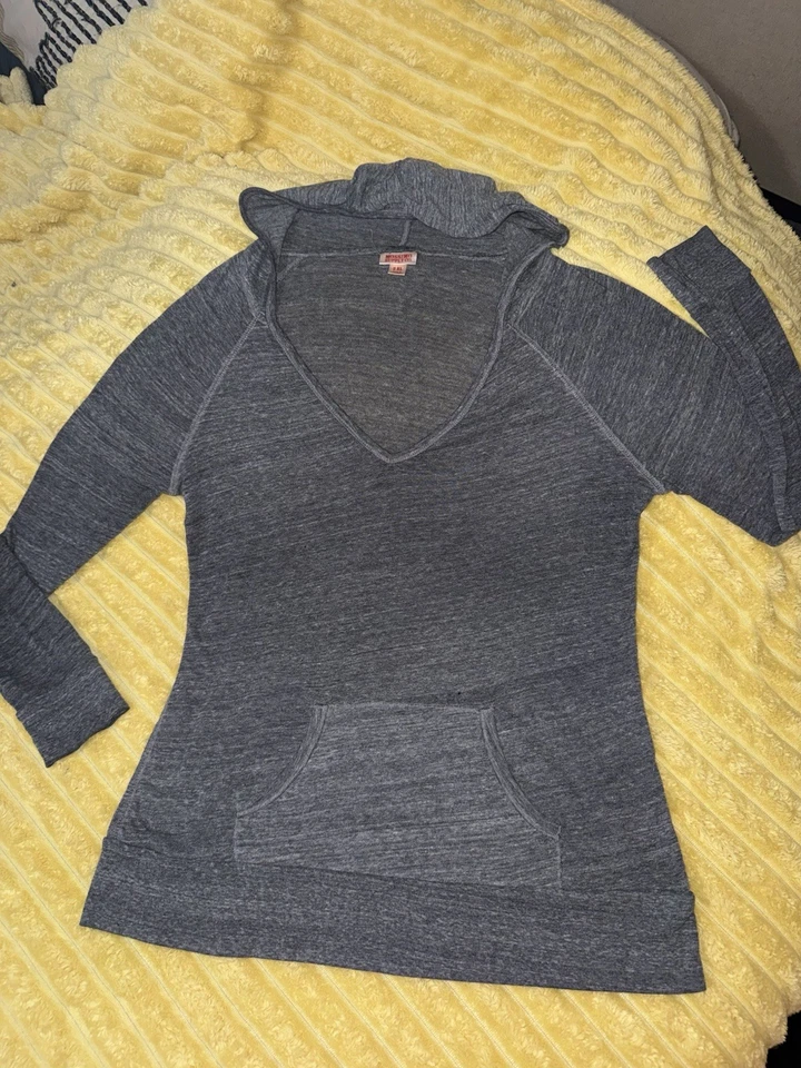 Womens, Massimo, Gray, Heather, Lightweight Hoodie Sweatshirt, Pullover Size Xl - Image 2 of 4