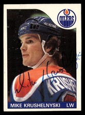 1985-86 O-Pee-Chee Mike Krushelnyski #49 Autographed Signed Auto Edmonton Oilers