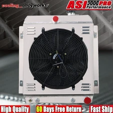 4 Row Radiator Shroud fan Kits Fit 1947-1954 51 Chevy Truck 3100 3600 3800 3900.