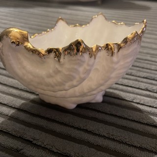 Haushaltsauflösung Goldrand Coalport Muschelform Schale 50er Jahre Top Zustand