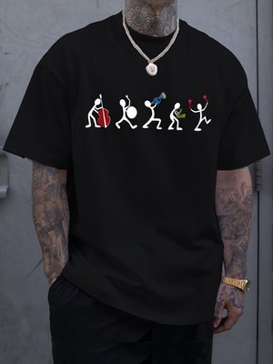 Featuring Music Player Print, Short Sleeves