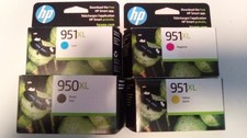 4 x HP GENUINE 950XL Black 951XL Color Ink OFFICEJET PRO 8630 Exp 2017 2024