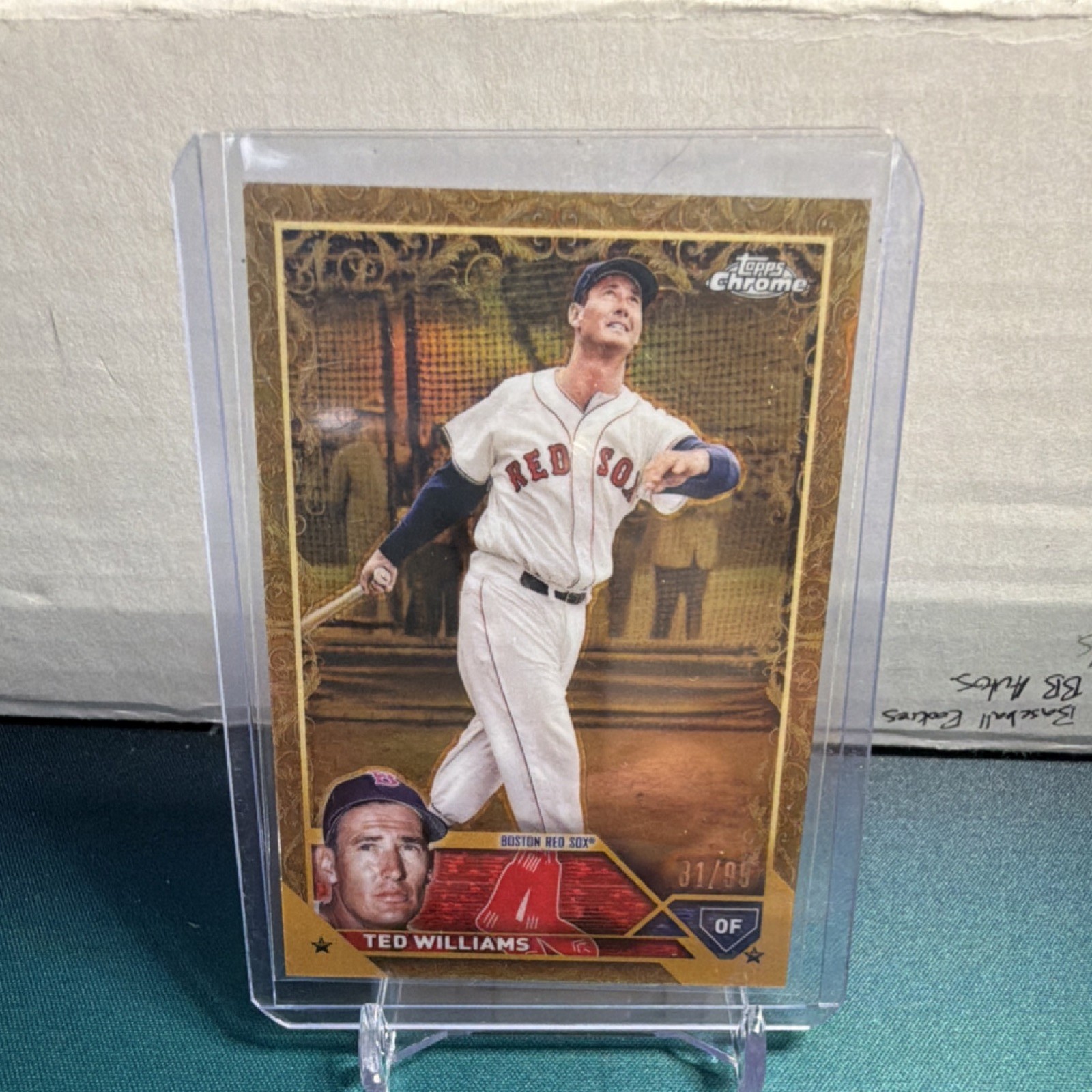 2023 Topps Gilded Collection Ted Williams #9 /99 Serial Numbered Red Sox