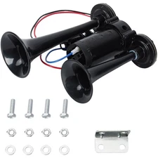 Dual Trumpet 600DB Electric Air Horns Kit - Sturdy & Modern Design for Safety