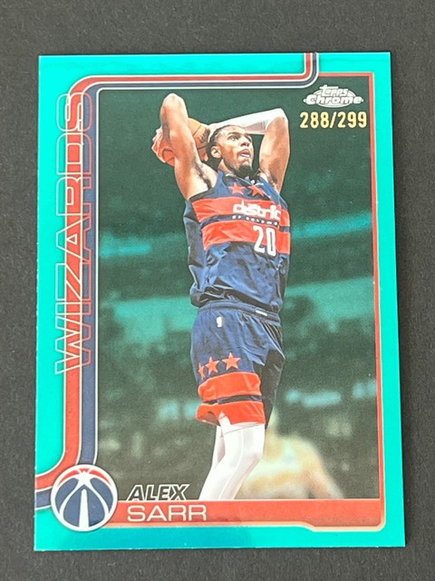 Alex Sarr 2025-26 Topps Chrome Update Teal Refractor #ed 288/299