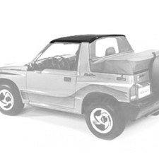 Bestop Black Denim Strapless Targa Style Bikini Top For 86-94 Suzuki Samurai