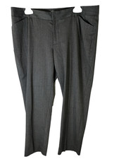 Gap Women's Pants Size 12 Stretch Slim Cropped Dark Gray Chevron Print High Rise