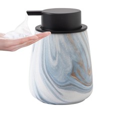 12Oz Foaming Hand Soap Dispenser - Ceramic Bathroom Foam Soap Dispenser with ...