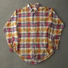 Vintage 1960s Gant Multicolor Plaid Button Down Shirt The Hugger Tapered Body