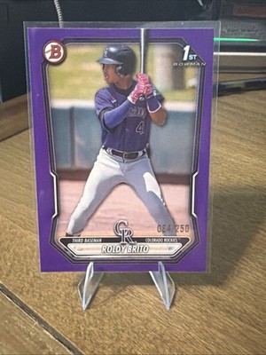 Topps Bowman 2026 1st Roldy Brito Colorado Rockies Purple #BP-21  84/250