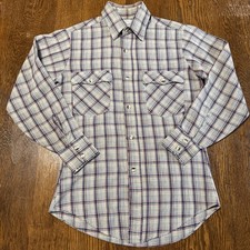1980 USA Olympic Game Levi  s Shirt Vintage LA Olympics Mens S Plaid Rockabilly