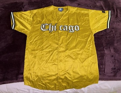 VTG 90s Rare Starter Chicago White Sox Gold Baseball Jersey-3