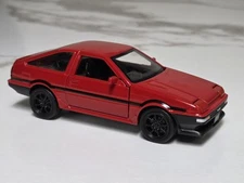 Red 1986 Toyota AE86 RHD 1:32 Friction Powered Model Car JDM