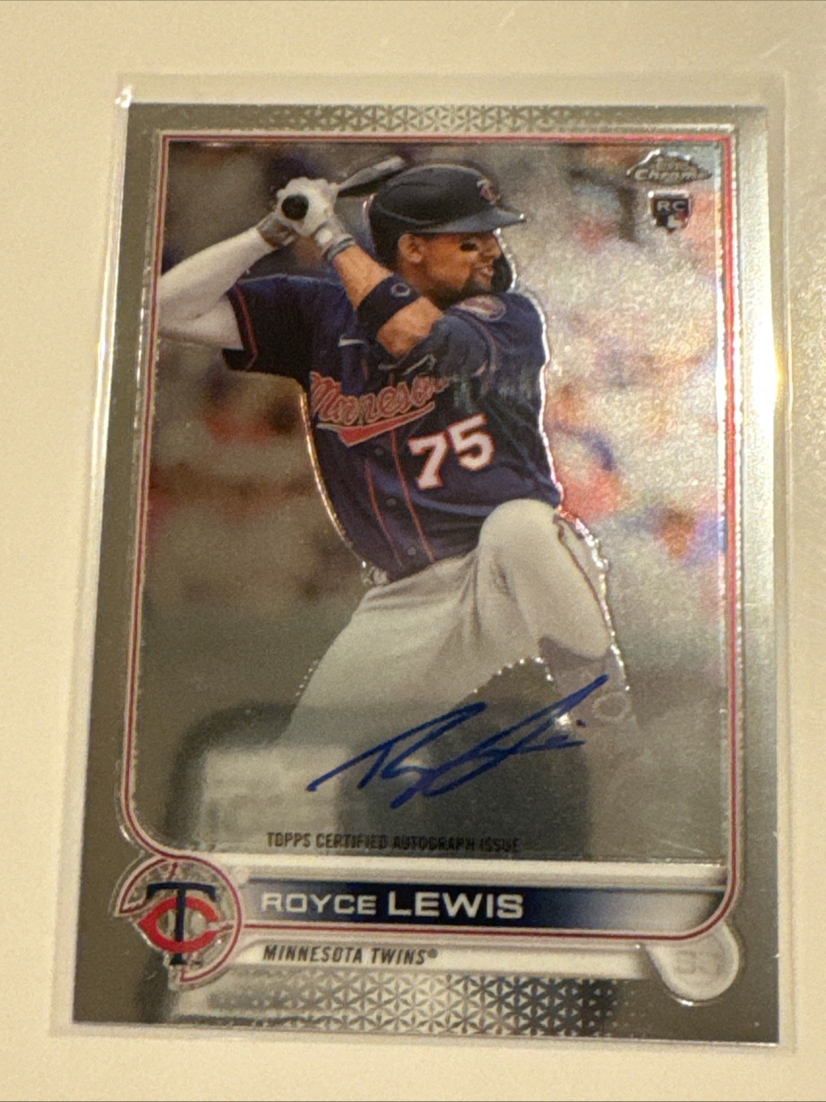2022 Topps Chrome Royce Lewis Twins RC Rookie AUTO