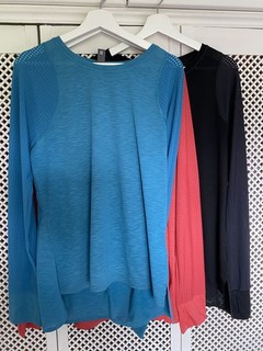 Women's Sweaty Betty Running Tops x 3 (Black Blue Red) Size XL VGC