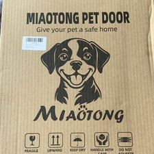 MIAOTONG Medium Door Mount Plastic Pet Door for Dogs