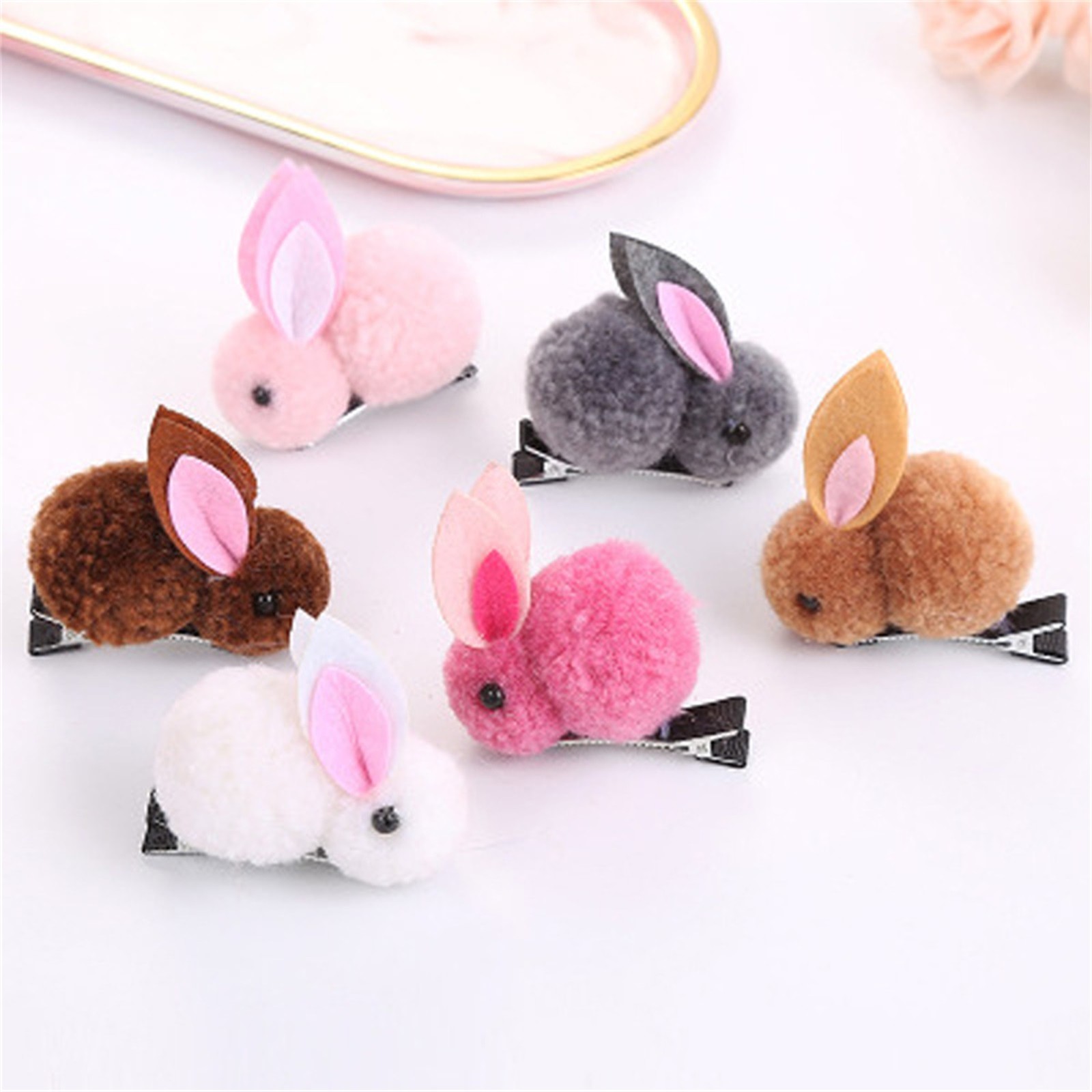 Cute Stuffed Rabbit Hair Clip For Girls Teens - Anti Slip Recommended
