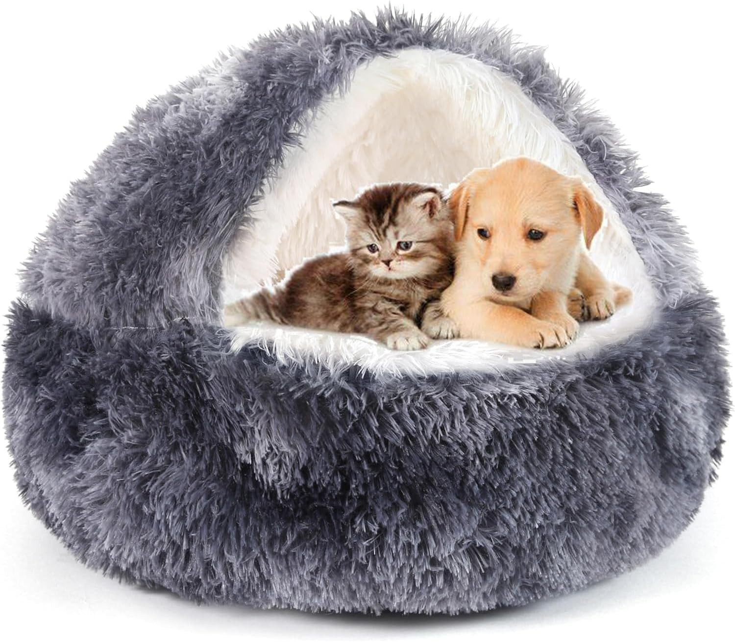 Cuccia Antistress Gatti Cani 60cm - Letto a Conchiglia Alta Densità