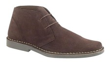 Image of Roamers M420 Dark Brown 2 Eyelets Mens Suede Desert Boots