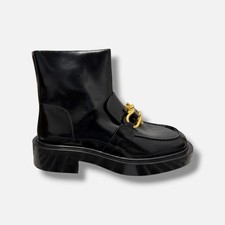 Bottega Veneta Women's Black Monsieur Leather Bit Boots Shoes Size EU:39 US:9